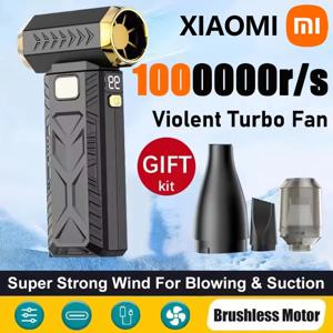 Xiaomi 2-in-1 폭력 팬 1000000RPM 슈퍼 강력한 공기 송풍기 먼지 청소를위한 강한 바람 진공 부는 흡입 브러시리스 New