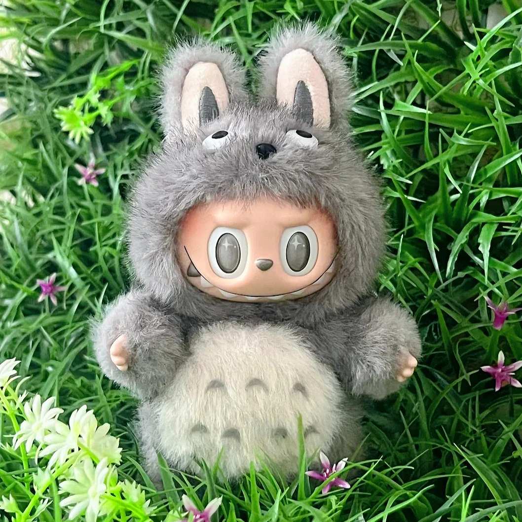 Ropa Labubu V1/V2/V3 회색 고양이 귀여운 의상 15/17cm Labubu 3.0 인형 의류 액세서리 적합