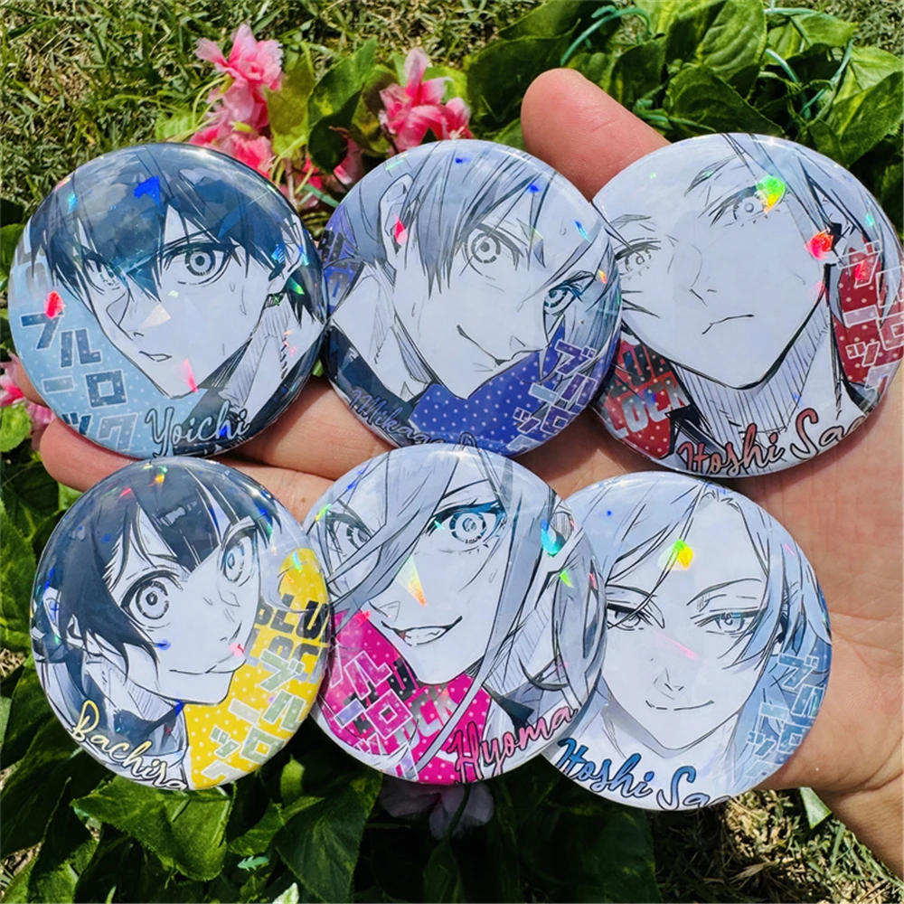 Anime BLUE LOCK Mikage Reo Michael Kaiser Chigiri Hyoma 코스프레 배지 핀 SPTE Tinplate 브로치 ﻿