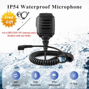 Retevis HK006 RT622 방수 워키 토키 마이크 PTT 마이크 라디오 스피커 Baofeng UV-5R BF-88E Retevis H777 RT3S TYT