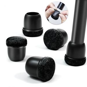 8pcs 라운드 테이블 의자 다리 바닥 보호대 발 커버 블랙 안티-슬립 실리콘 가구 피트 나무 바닥에 긁힘 없음