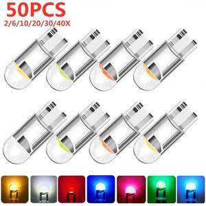 자동차 LED T10 W5W Canbus 유리 COB 6000k 독서 돔 램프 마커 웨지 번호판 전구 168 194 192 DC 12V 흰색 파란색 빨간색