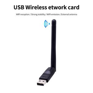 150Mbps MT7601 무선 네트워크 카드 미니 USB WiFi 어댑터 LAN Wi-Fi 수신기 동글 안테나 802.11 b/g/n for PC Windows RTL8188