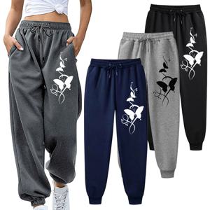 여성 인쇄 캐주얼 다목적 여성 바지 Drawstring 포켓 스웨트 팬츠와 유행 힙합 바지