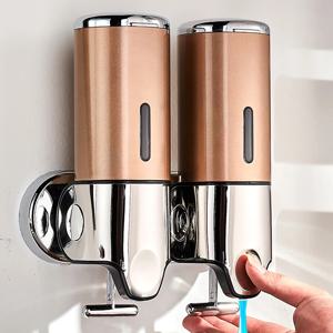 수동 액체 비누 디스펜서 더블/트리플 500ml 벽걸이 형 샴푸 용기 비누 및 젤 디스펜서 욕실 액세서리