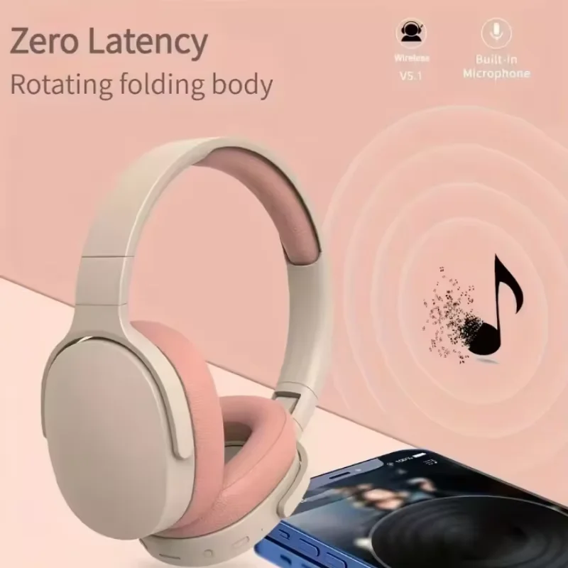 세련된 Bluetooth 무선 헤드폰, 오버이어, 깊은 베이스, 스포츠 스테레오, 고 충실도, 긴 배터리 수명, 범용