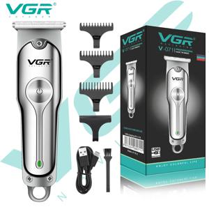 VGR 071 전문 헤어 클리퍼, 충전식 헤어 커팅 머신, T-블레이드, 무선 휴대용 남성용 트리머