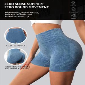 타이트한 하이웨이스트 섹시한 복숭아 속건성 통기성 요가 팬츠 여성용 런닝, 스포츠, 피트니스 3점 반바지