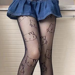 헬로 키티 fishnet 스타킹 달콤한 귀여운 소녀 로리타 인 스타킹 섹시한 로리타 팬티 스타킹 학생 스위트 스타일 여성 jk kawaii