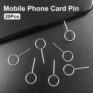 20Pcs 범용 전화 SIM 카드 리무버 Anti-Lost 와이드 호환 라운드 핸드폰 SIM 카드 핀 태블릿