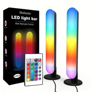 USB 충전식 RGB 픽업 라이트, 음악 리듬 조명, 업그레이드 모델, 크리스마스 장식, 데스크탑 RGB 라이트 바, 음악 리듬