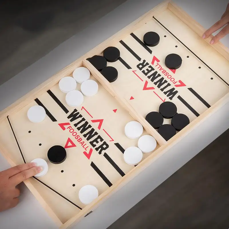 Foosball 우승자 게임 테이블 하키 게임 투석기 체스 부모-자식 대화 형 장난감 빠른 슬링 퍽 보드 게임 어린이를위한 장난감