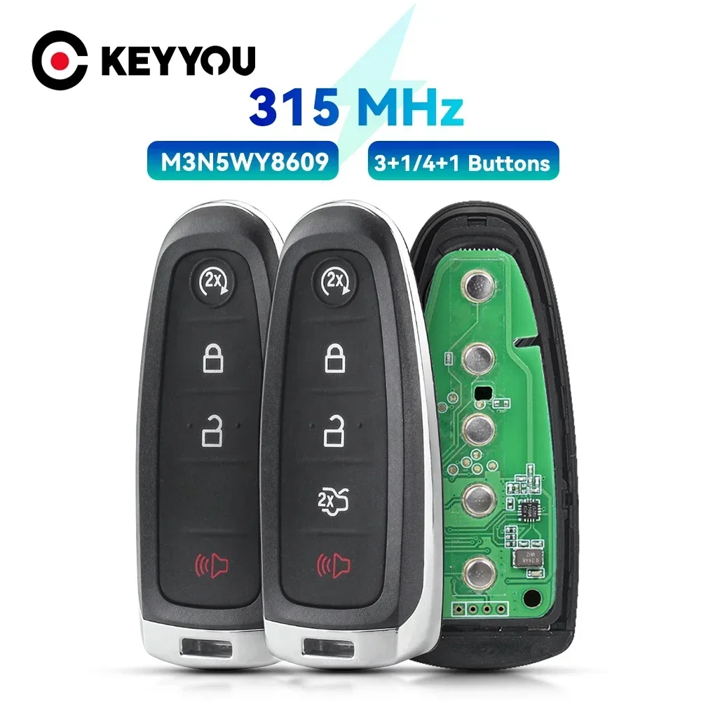 KEYYOU For Ford Edge Escape Explore Expedition Flex Focus Taurus 2011-2018 ID46 pcf7953 M3N5WY8609 원격 자동차 키 315/433mhz