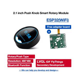 스마트 홈 2.1 인치 480*480 ESP32 LVGL 원형 푸시 손잡이 Ar-duino 용 IPS LCD TFT 디스플레이 모듈