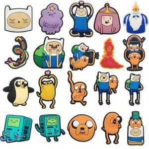 1-20PCS PVC 귀여운 만화 구두 매력 애니메이션 캐릭터 액세서리 버클 맞는 팔찌 구두 매력 장식
