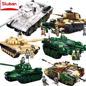 군사 시리즈 빌딩 블록 WW2 무거운 주요 전투 탱크 표범 탱크 팬더 미니 그림 모델 벽돌 장난감으로 설정 어린이를위한
