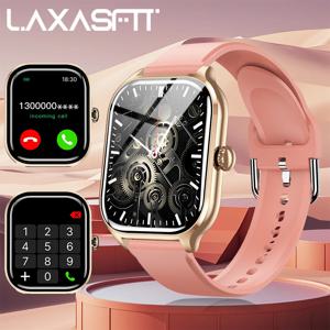 LAXASFIT 2025 새로운 스마트 시계 블루투스 통화 메시지 알림 24 시간 건강 모니터링 남성과 여성을위한 스마트 시계 선물