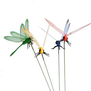 10PCS 잠자리 말뚝 3D 시뮬레이션 잠자리 말뚝 마당 식물 잔디 장식 정원 마당 Planterr 다채로운 잠자리 말뚝