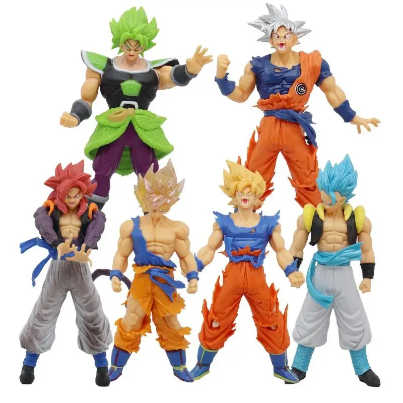 18 cm 손오공 슈퍼 사이어인 피규어 애니메이션 드래곤 볼 Goku DBZ 액션 피규어 장난감 모델 선물 어린이를위한 Collectible Figurines