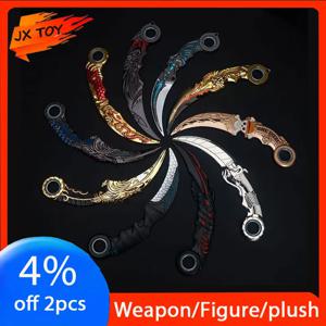 JX TOY 16cm Karambit 회전식 합금 공예 모델 게임 주변기기 야외 훈련 칼 안전 코스프레 군사 세이버 소품 소년
