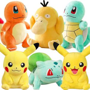 25cm 포켓몬 봉제 인형 장난감 카와이 피카추 Squirtle 거북이 Charmander Jigglypuff Bulbasaur Psyduck Pokémon Anime Kids Gift