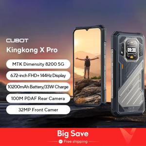 [월드 프리미어] CUBOT KINGKONG X PRO, 견고한 스마트폰 5G, Dimensity 8200, 4nm, 3.1GHz, 144Hz 6.72