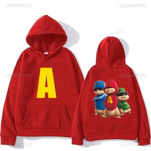 Alvin and The Chipmunks 후드 패션 애니메이션 인쇄 운동복 재미 있은 캐주얼 streetwear 남자 여자 드롭 어깨 운동복