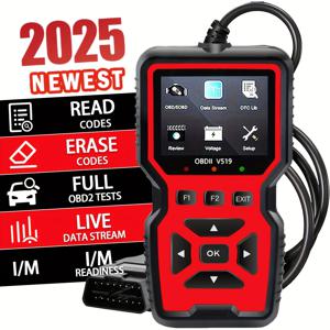 2024 V519 Professional OBD2 스캐너 - 대부분의 자동차의 엔진 표시등을 확인하기 위한 USB 전원을 사용하는 실시간 데이터 진단 도구