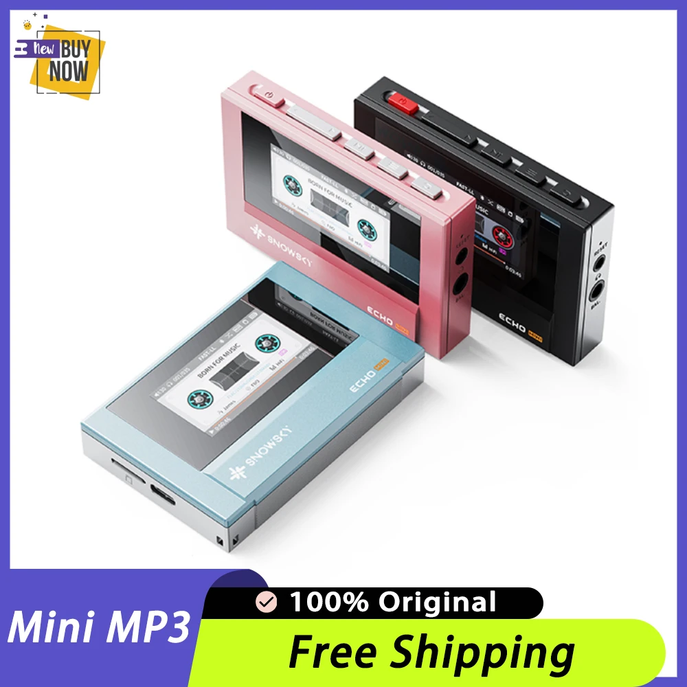 FIIO SNOWSKY Echo 미니 MP3 HIFI 음질 휴대용 블루투스 MP3 긴 배터리 수명 높은 음질 순수 음악 플레이어