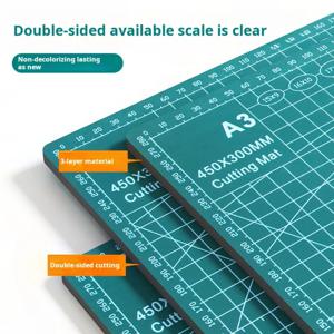 3mm 자체 치유 45x30cm 녹색 커팅 매트, 양면 CM 스케일, 공예 및 사무실용 미끄럼 방지 PVC 보드