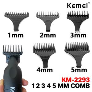 Kemei 헤어 트리머 리미트 빗, 범용 블랙 가드, 미용사 헤어 커팅 가이드, KM-2293 KM-2299 1 2 3 4 5mm 빗