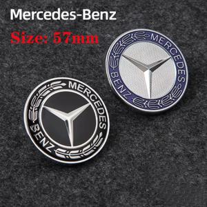 메르세데스 벤츠 W204 W205 W212 W213 W221 W177 W246 GLA GLC CLA 용 57mm 자동차 앞 후드 엠블럼 배지 보닛 자동차 액세서리 1개