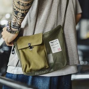 Maden Outdoor Green Crossbody 가방 남성용 여름 경량 메쉬 메신저 백(조절 가능한 스트랩 포함) 하이킹 및 일일용 전화 파우치
