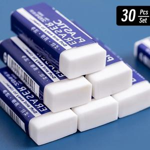 1/10/30pcs 2B 지우개 깨끗하고 혼란스러운 학생 시험 사무실 스케치 어린이를위한 부드러운 지우개 교정 용품 연필 고무