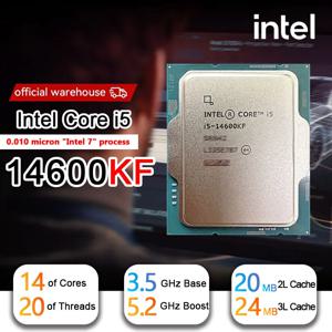 Intel Core i5 14600KF I5-14600KF 새로운 CPU 프로세서 LGA 1700, 단 쿨러 없음