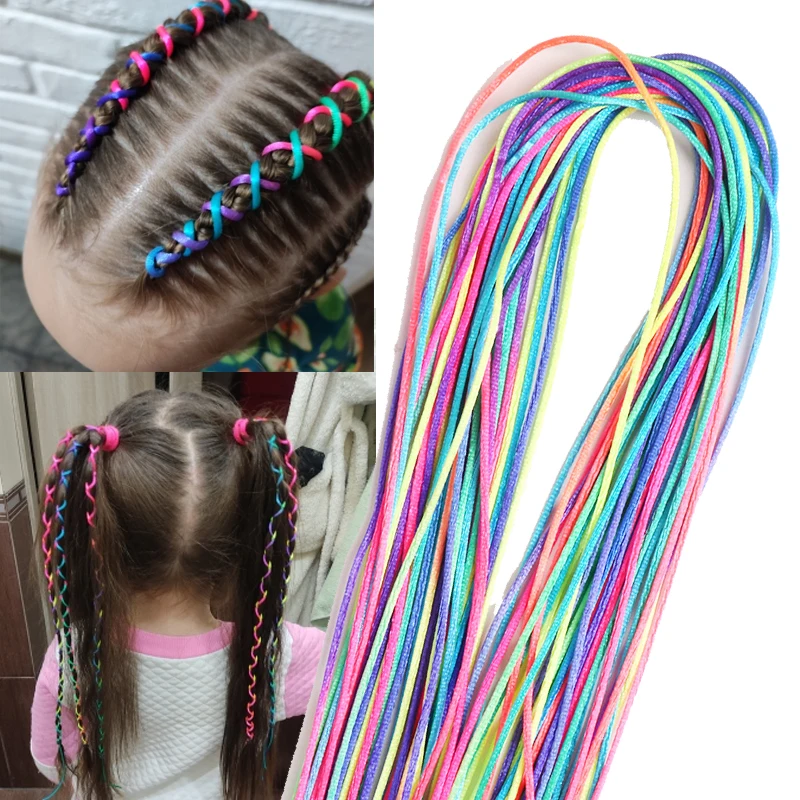 90cm 믹스 다채로운 4-30Pcs 머리 끈 아프리카 머리 끈에 대 한 밧줄 가닥 소녀 DIY 포니 테일 머리 끈 여성 스타일링 헤어 액세서리