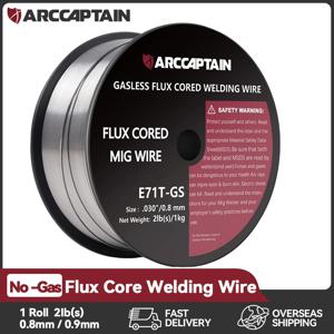 ARCCAPTAIN 용접 와이어 가스리스 플럭스 코어 0.8 0.9mm 1 롤 1 KG E71T-GS MIG 용접기 MIG 납땜 용 액세서리