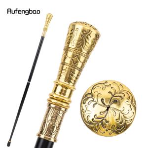 황금 꽃 워킹 지팡이 패션 장식 워킹 스틱 신사 우아한 코스프레 지팡이 손잡이 Crosier 90cm
