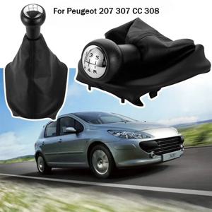 5 단 기어 시프트 노브 시프터 레버 스틱 게이 터 부츠 PU 커버 푸조 206 207 307 CC Citroen C3/C5/Xsara 자동차 액세서리