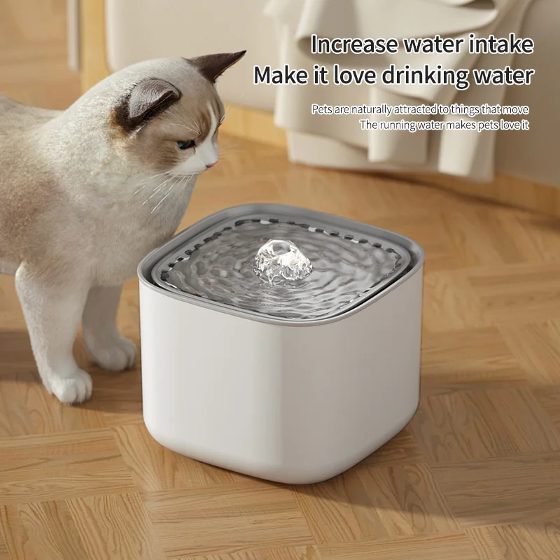 3L 고양이 물 분수 자동 재순환 필터 대용량 필터링 고양이 물 술꾼 USB 전기 음소거 고양이 물 디스펜서