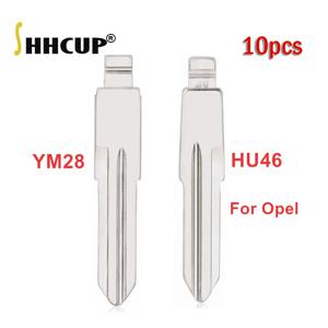 10pcs 금속 Uncut 빈 플립 원격 키 블레이드 YM28 YM28FH HU46 블레이드 Opel Chevrolet KEYDIY KD Xhorse VVDI JMD 원격 키