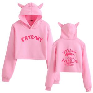 Melanie Martinez Cry Baby 2024 고양이 귀 까마귀 캐주얼 음악 팬 선물 긴 소매 인쇄 소녀 패션 의류 일반