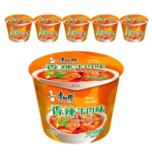 [공식수입인증정품] 캉스푸 향라우육향 중국식품 컵라면 108g, 6개