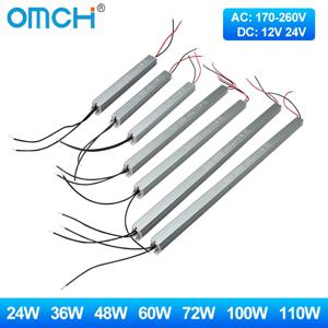 LED 초박형 전원 LED 스트립 어댑터, 라이트 박스 변압기, 드라이버, 12V, 24V, 36W, 48W, 60W, 100W, AC 220V