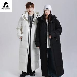 2024 겨울 롱 다운 재킷 남성 여성 럭셔리 경량 후드 거위 따뜻한 파카 streetwear 눈 두꺼운 퍼퍼 재킷
