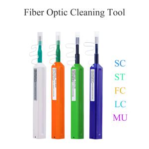 1PCS 광섬유 청소 펜 SC/FC/ST LC/MU 커넥터 원터치 클린 1.25mm/2.5mm 끝면 광 어댑터 클리너 도구