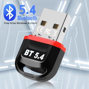 블루투스 5.4 5.3 5.0 Pc 용 어댑터 스피커 마우스 키보드 음악 오디오 송신기 용 Usb 블루투스 동글 수신기