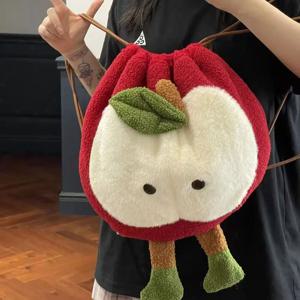 애니메이션 사랑과 Deepspace Caleb 코스프레 푹신한 애플 Drawstring 배낭 만화 어깨 가방 대용량 배낭 크리스마스 선물