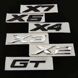 새로운 3D ABS 자동차 뒷 트렁크 로고 X1 X2 X3 X4 X5 X6 X7 엠블럼 배지 스티커 BMW U11 F39 G01 G45 F26 G02 G05 G06 G07 액세서리