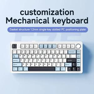 AULA-Clavier mécanique F75, filaire, sans fil 2.4G, Bluetooth, RVB, PBT 75%, 배치, 프로필 OEM, 조인트, 맞춤형, PC